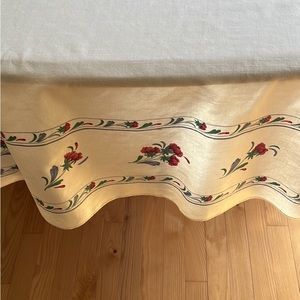 Lenox Poppies On Blue Tablecloth